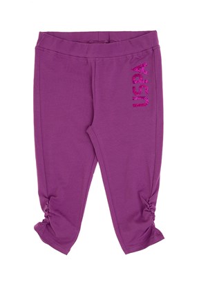 US POLO ASSN Mor Kız Çocuk Toothpick Pantolon