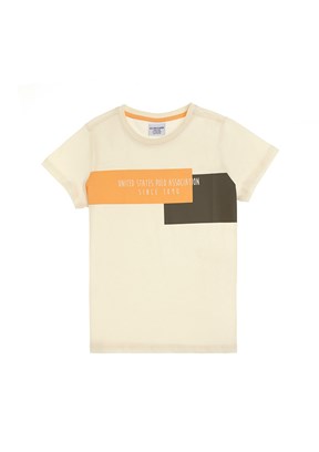 US POLO ASSN Beyaz Erkek Çocuk Örme T-Shirt