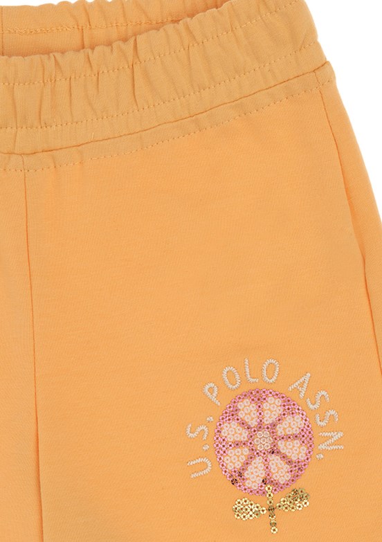 US POLO ASSN Turuncu Kız Çocuk Relax Şort