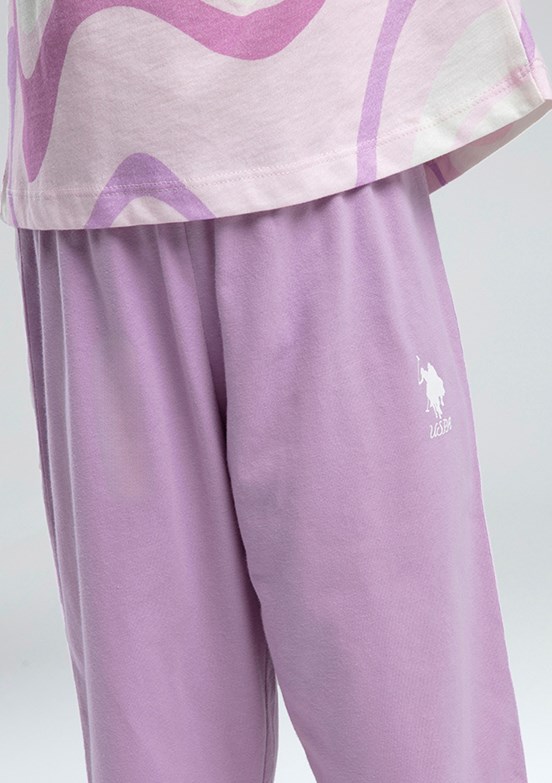 US POLO ASSN Pembe Kız Çocuk Şortlu İkili Takım