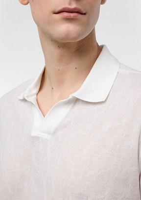 BACKANDBOND Beyaz Erkek Polo Yaka T-Shirt