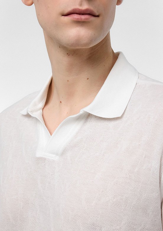 BACKANDBOND Beyaz Erkek Polo Yaka T-Shirt
