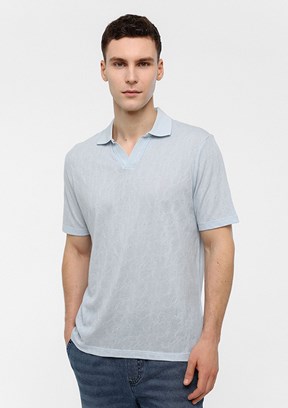 BACKANDBOND Mavi Erkek Polo Yaka T-Shirt