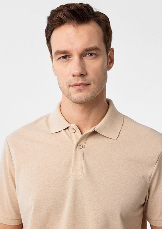 SÜVARİ Bej Erkek Polo Yaka T-Shirt