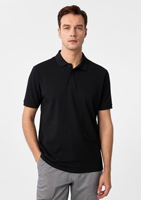 SÜVARİ Siyah Erkek Polo Yaka T-Shirt