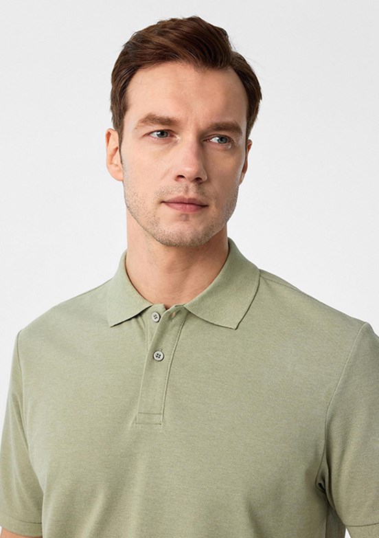 SÜVARİ Yeşil Erkek Polo Yaka T-Shirt
