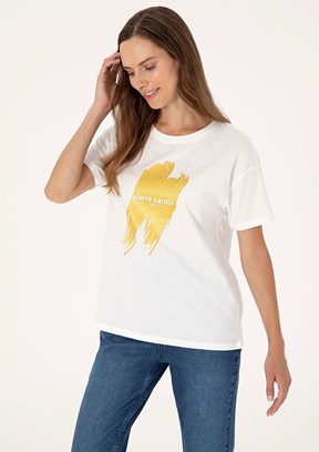 PIERRE CARDIN Beyaz Kadın Regular T-Shirt