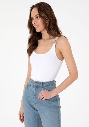 PIERRE CARDIN Beyaz Kadın Slim Kazak