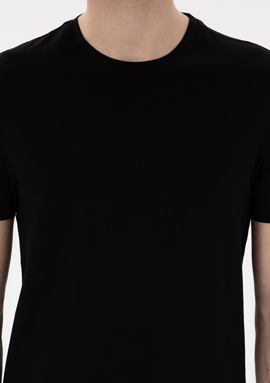 PİERRE CARDİN Siyah Erkek Basic T-Shirt