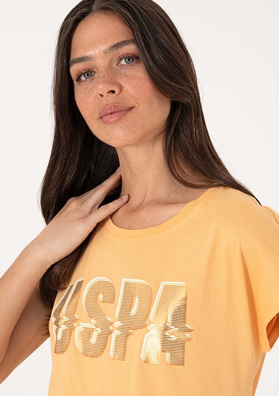 US POLO ASSN Turuncu Kadın Regular T-Shirt