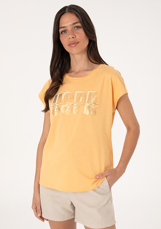 US POLO ASSN Turuncu Kadın Regular T-Shirt
