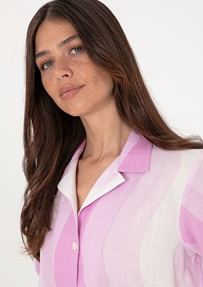 US POLO ASSN Pembe Kadın Kısa Kol Gömlek