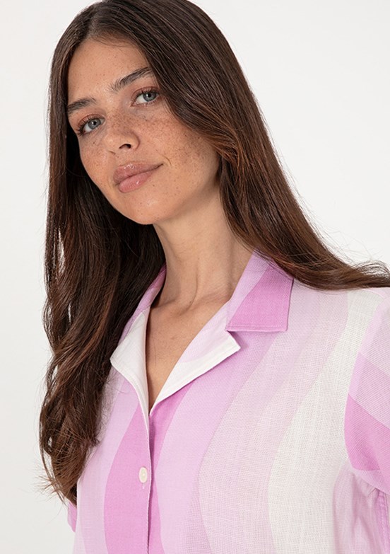 US POLO ASSN Pembe Kadın Kısa Kol Gömlek