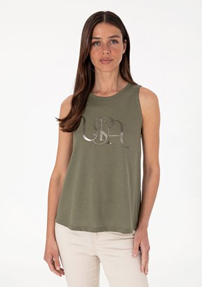 US POLO ASSN Yeşil Kadın Basic T-shirt