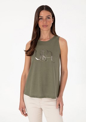 US POLO ASSN Kadın Yeşil Kısa Kol T-Shirt