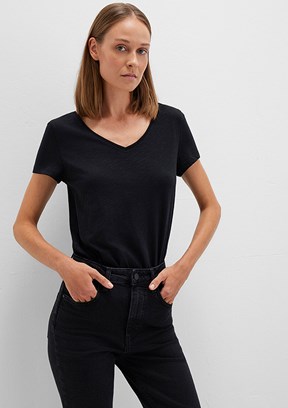 MAVİ - M168260-900 Kadın Siyah Kısa Kol T-Shirt