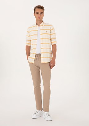 US POLO ASSN Bej Erkek Chino Pantolon