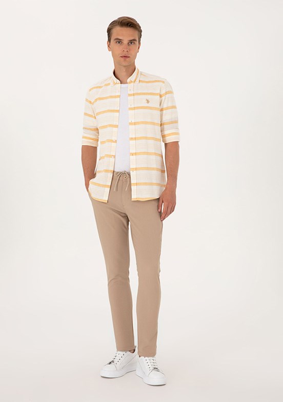 US POLO ASSN Bej Erkek Chino Pantolon