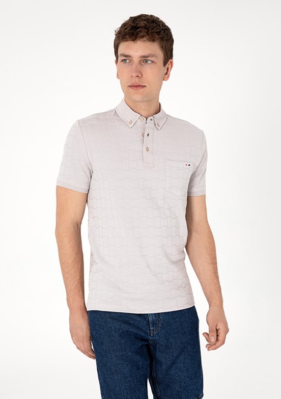 US POLO ASSN Gri Erkek Slim T-Shirt
