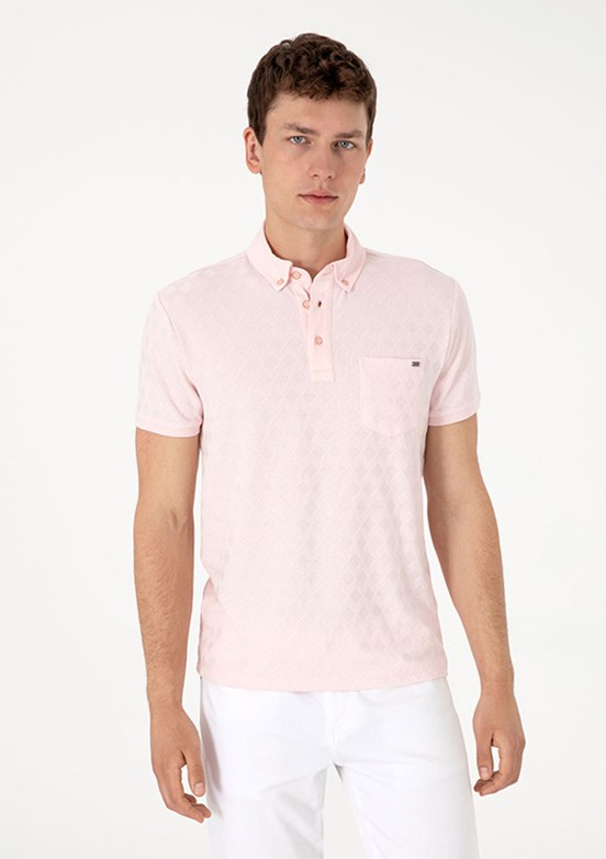 US POLO ASSN Pembe Erkek Slim T-Shirt