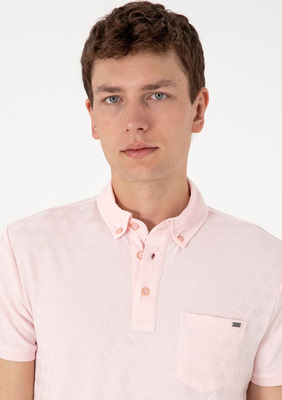 US POLO ASSN Pembe Erkek Slim T-Shirt