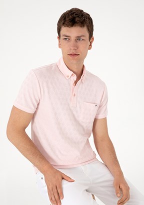 US POLO ASSN Pembe Erkek Slim T-Shirt