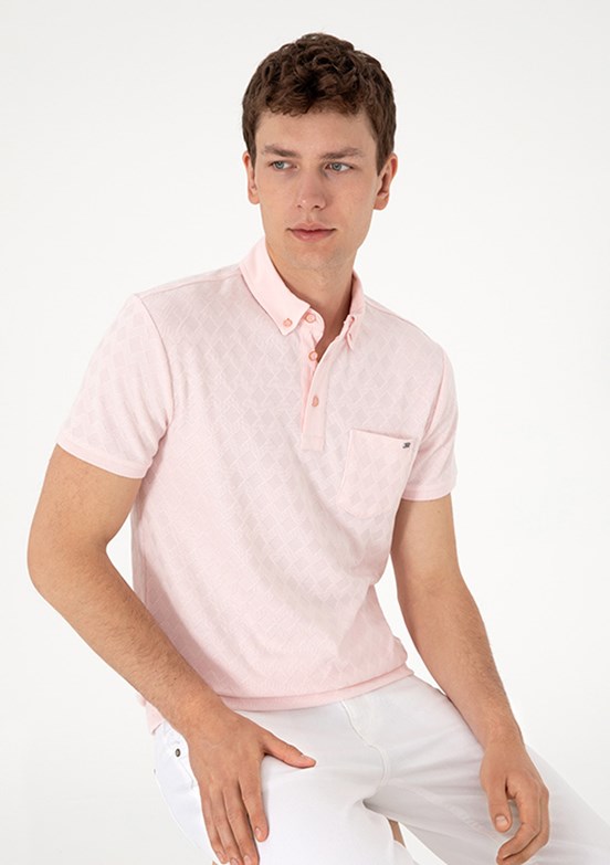 US POLO ASSN Pembe Erkek Slim T-Shirt