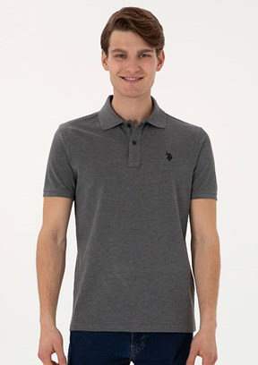 US POLO ASSN Antrasit Erkek Basic T-Shirt