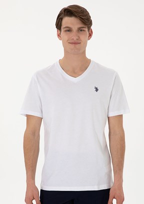 US POLO ASSN Beyaz Erkek Basic T-Shirt