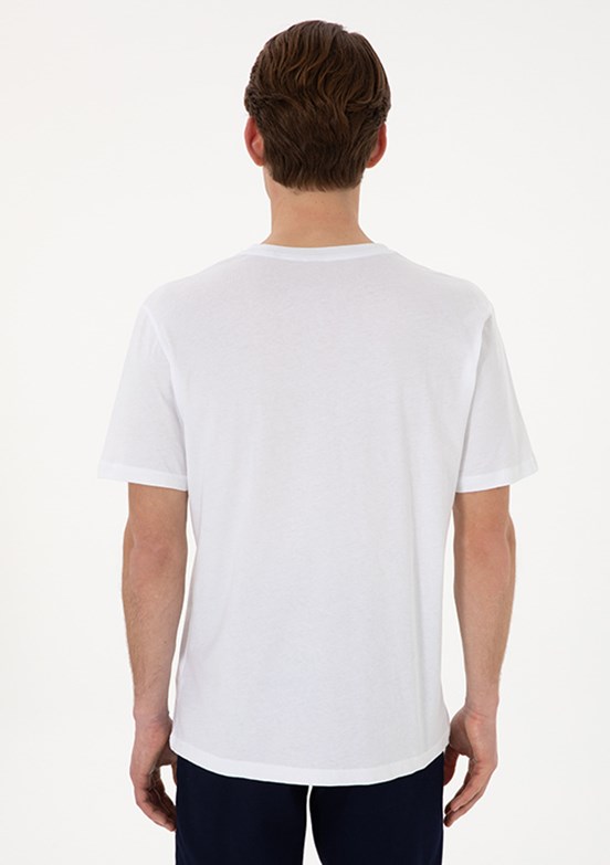 US POLO ASSN Beyaz Erkek Basic T-Shirt