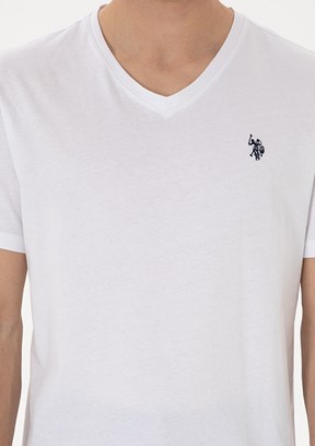 US POLO ASSN Beyaz Erkek Basic T-Shirt