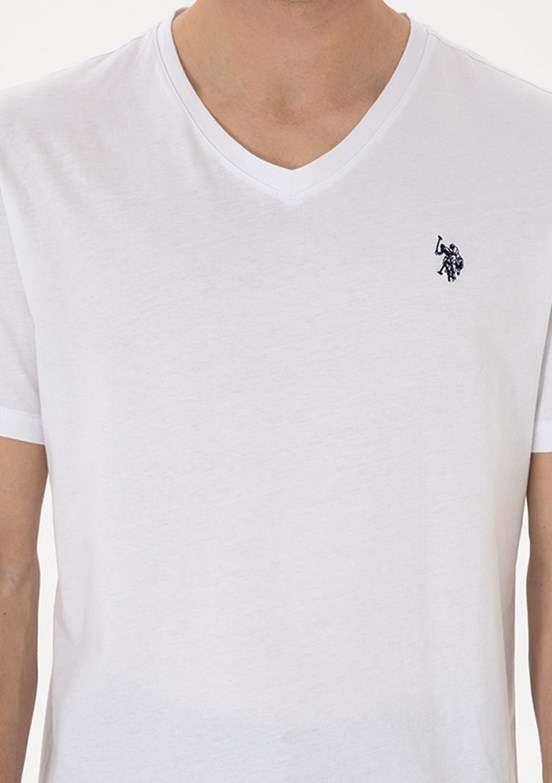 US POLO ASSN Beyaz Erkek Basic T-Shirt