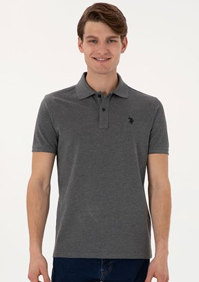 US POLO ASSN Antrasit Erkek Basic T-Shirt