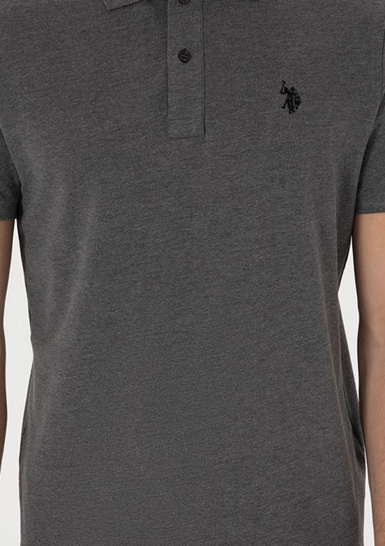 US POLO ASSN Erkek Antrasit Basic T-Shirt