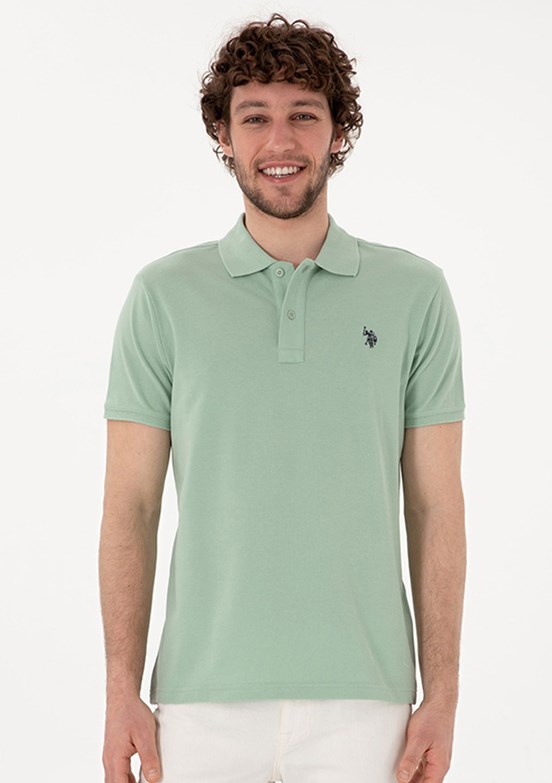 US POLO ASSN Yeşil Erkek Basic T-Shirt