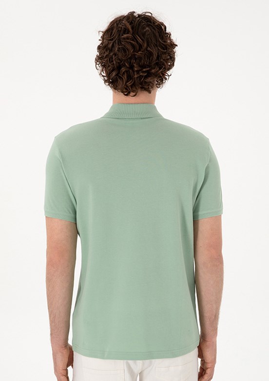 US POLO ASSN Yeşil Erkek Basic T-Shirt