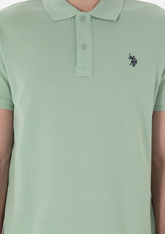US POLO ASSN Yeşil Erkek Basic T-Shirt