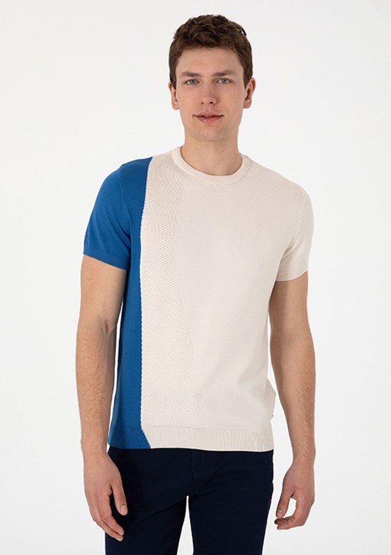US POLO ASSN Beyaz Erkek Slim Kazak