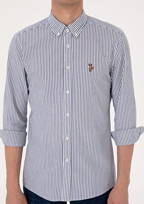 US POLO ASSN Lacivert Erkek Uzun Kol Gömlek