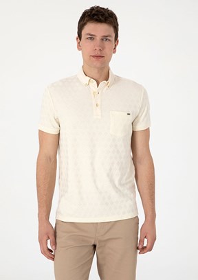 US POLO ASSN Beyaz Erkek Örme T-Shirt