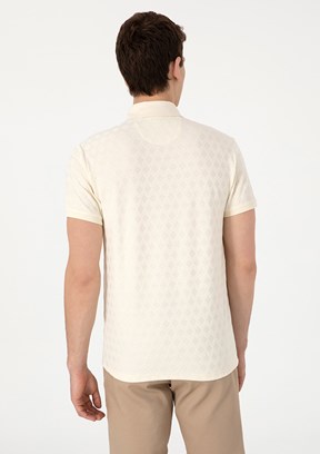 US POLO ASSN Beyaz Erkek Örme T-Shirt