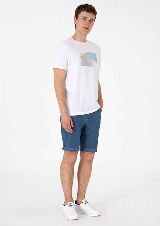 US POLO ASSN Mavi Erkek Bermuda Şort