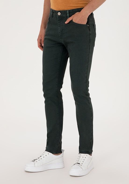 US POLO ASSN Yeşil Erkek Slim Jean Pantolon
