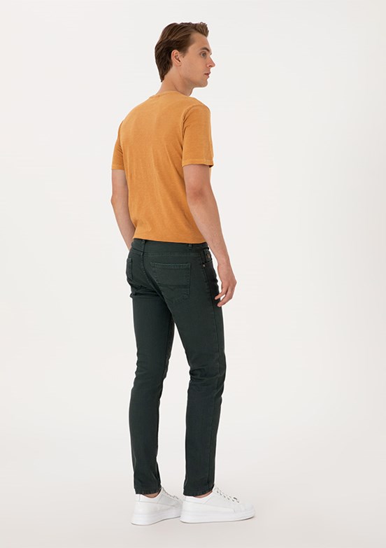 US POLO ASSN Yeşil Erkek Slim Jean Pantolon