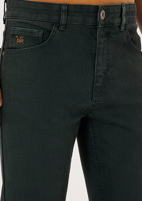 US POLO ASSN Yeşil Erkek Slim Jean Pantolon