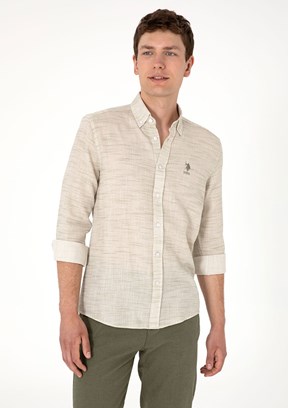 US POLO ASSN Yeşil Erkek Uzun Kol Gömlek