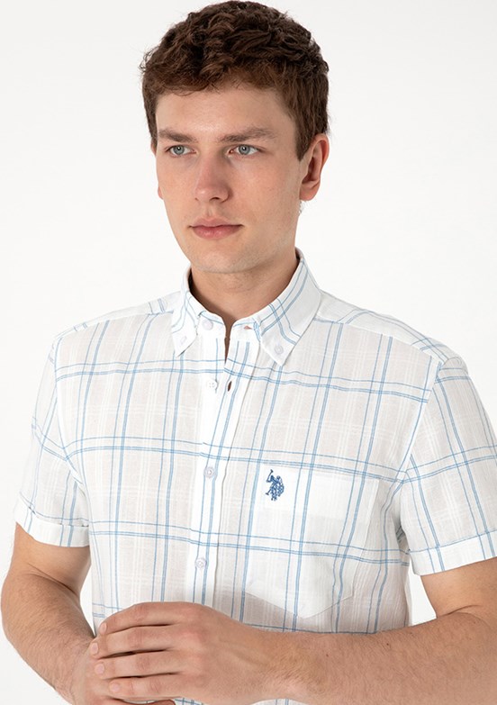 US POLO ASSN Lacivert Erkek Kısa Kol Gömlek