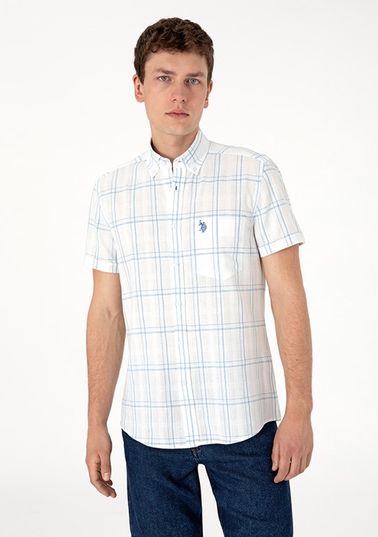 US POLO ASSN Lacivert Erkek Kısa Kol Gömlek