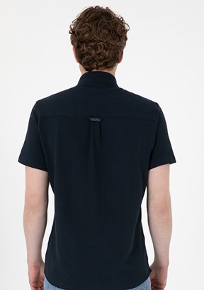 US POLO ASSN Lacivert Erkek Örme Gömlek