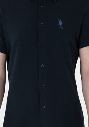 US POLO ASSN Lacivert Erkek Örme Gömlek
